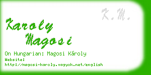 karoly magosi business card
