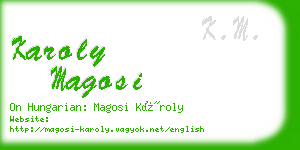 karoly magosi business card